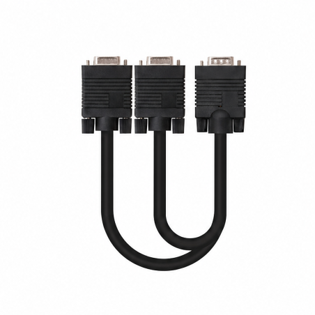 Nanocable câble répartiteur SVGA VGA/M vers 2 VGA/F, noir, 45 cm