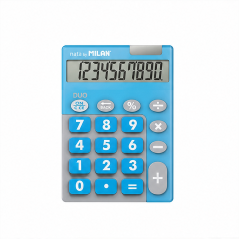 Duo 10-Digit Desktop Calculator, Blue | Milan