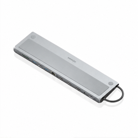 Aisens Dock USB-C 12 en 1 gris 30 cm