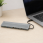 Aisens Dock USB-C 12 en 1 gris 30 cm