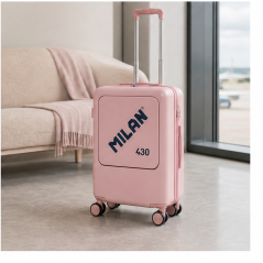 Milan 430 Pink Hard-Shell Cabin Luggage 55 cm