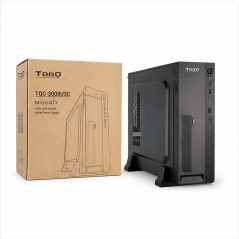 Tooq Slim Micro-ATX Case 500W with Card Reader