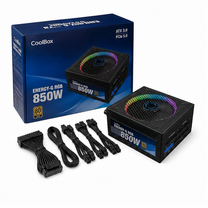 Alimentation Coolbox Energy-G 850W 80 Plus Gold RGB ATX 3.0