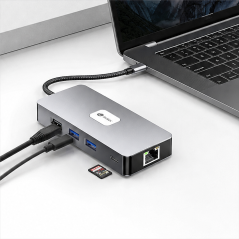 Leotec 10-in-1 USB-C Adapter Gray | LEDS02