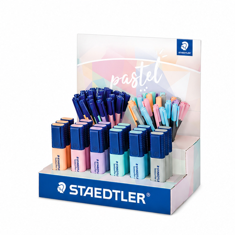 Staedtler 78-piece pastel marker display