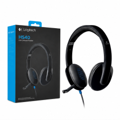 Logitech H540 USB Computer Headset, Black