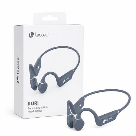 Leotec KURI Gris : écouteurs à conduction osseuse