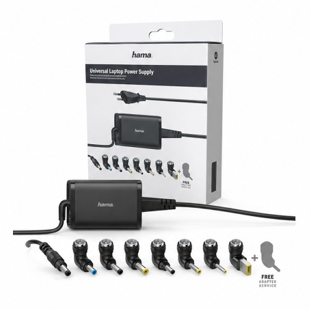 Hama alimentation portable 65 W 15-19 V | 8 connecteurs