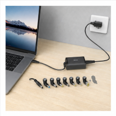 Hama 65W laptop power supply 15-19V | 8 connectors