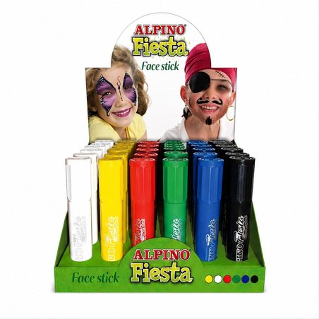 Alpino Fiesta Face Stick présentoir 36 barres