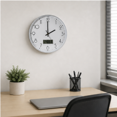 Bismark office clock temperature and humidity display