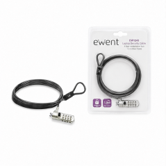 Ewent EW1243 laptop security cable 1.5 m black