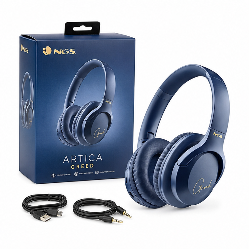 NGS Artica Greed casque Bluetooth 5.1 bleu
