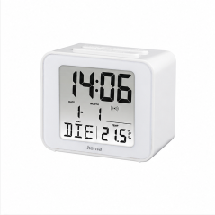 Hama Cube White Radio Alarm Clock, DCF Thermometer