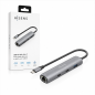 Aisens ASUC-4P040-GR hub USB-C Ethernet Gigabit 2x USB-C 1x USB-A gris 15 cm