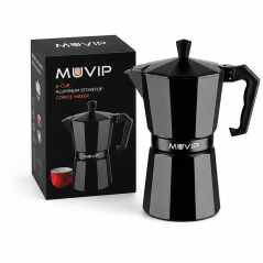 Muvip Cafetière aluminium 6 tasses noir mat