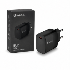 NGS Bud 20W chargeur mural USB-C noir