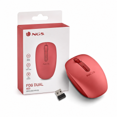 NGS Fog Dual Red | Souris sans fil Bluetooth