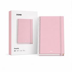 Dohe Serenity Cahier spirale A5 rose 100 feuilles