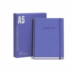 Dohe Colour Vives A5 violet, cahier spirale 100 f.