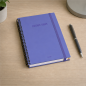 Dohe Colour Vives A5 spiral notebook, purple, 100 sheets, 5 mm grid