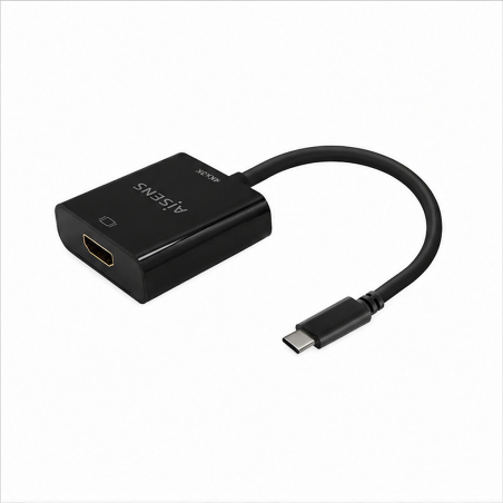 Aisens Convertisseur USB-C vers HDMI 4K@30Hz, noir, 15 cm