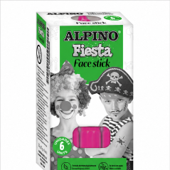 Alpino Face Stick rose, boîte de 6 unités