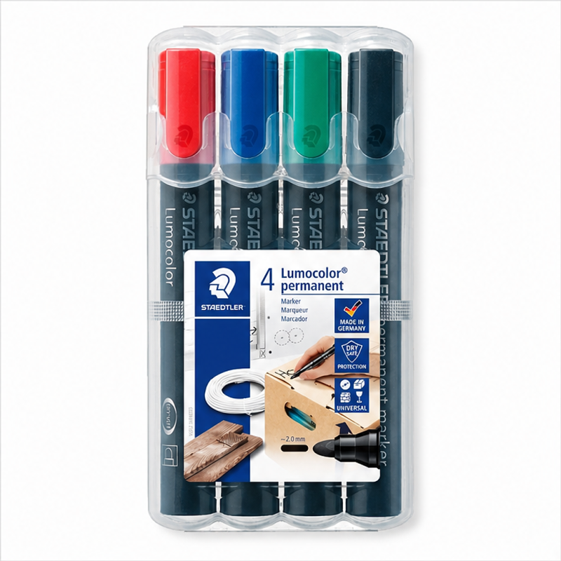Staedtler Lumocolor 352 permanent markers, 4-pack