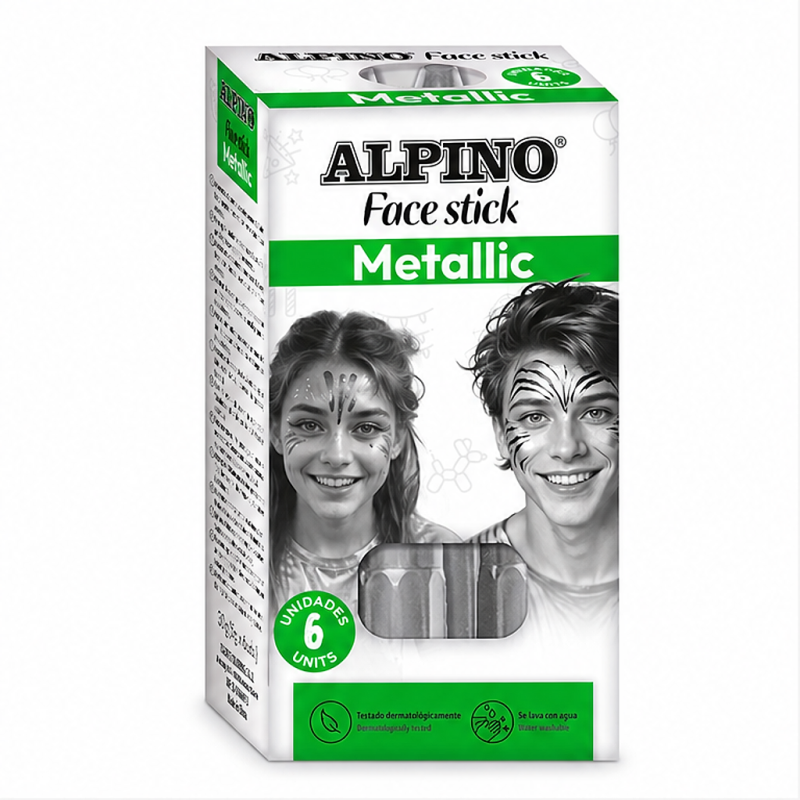 Alpino Face Stick Metallic Silver