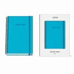 Dohe Colour Vives A5 quadrillé 100 feuilles bleu cyan