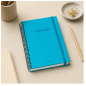 Dohe Colour Vives A5 spiral notebook, 100 sheets, 5 mm grid, cyan blue