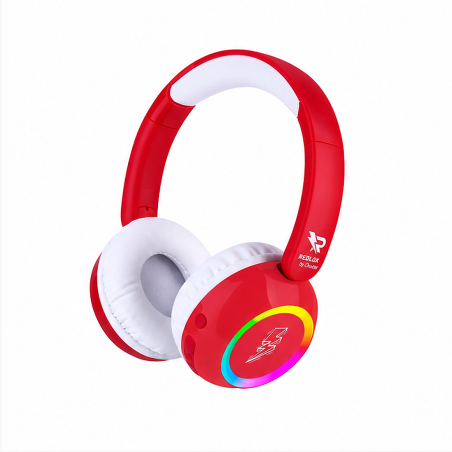Casque Bluetooth Redlox Magnet rouge et blanc