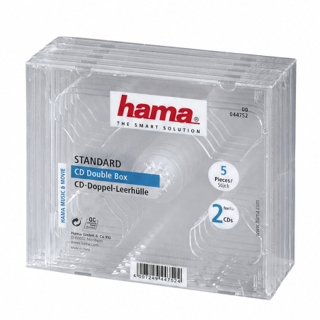 Hama boîtier CD double standard, lot de 5