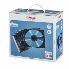 Hama Boîtier CD Slim x100 noir et transparent