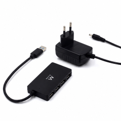 Ewent EW1134 4-Port USB 3.2 Gen1 Hub, Black