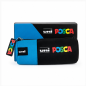 Posca black and blue canvas pouch 8.5 x 19.5 cm