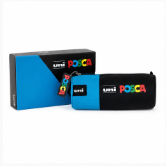 Posca trousse toile noire et bleue 8,5x19,5 cm