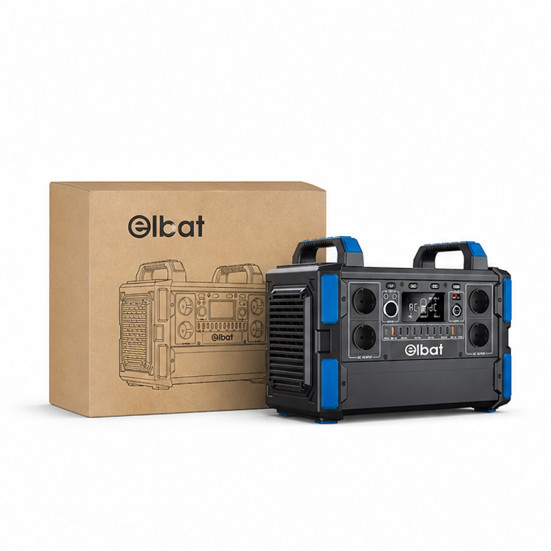 Elbat 1000W portable power station 327600mAh black