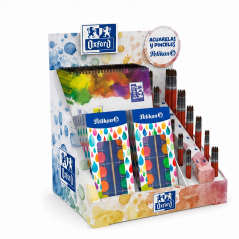 Oxford watercolor display: A4 blocks, F355, brushes