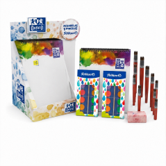Oxford watercolor display: A4 blocks, F355, brushes
