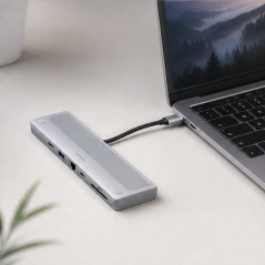 Nanocable USB-C 3.1 11-in-1 Hub, Gray, 18 cm