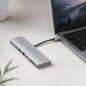 Nanocable Hub USB-C 3.1 11 en 1, gris, 18 cm