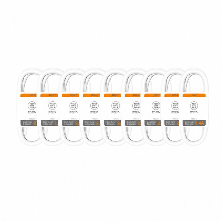 TechOneTech Basik pack de 10 câbles USB-A vers USB-C 1 m