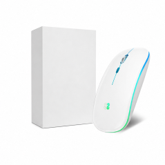 Souris sans fil LED Dual Flat Mouse Blanc | Subblim