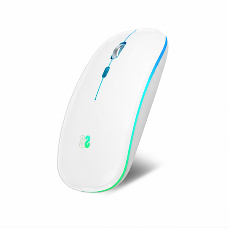 Subblim Souris sans fil LED Dual Flat Mouse Blanc
