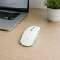 Subblim Wireless LED Dual Flat Mouse White