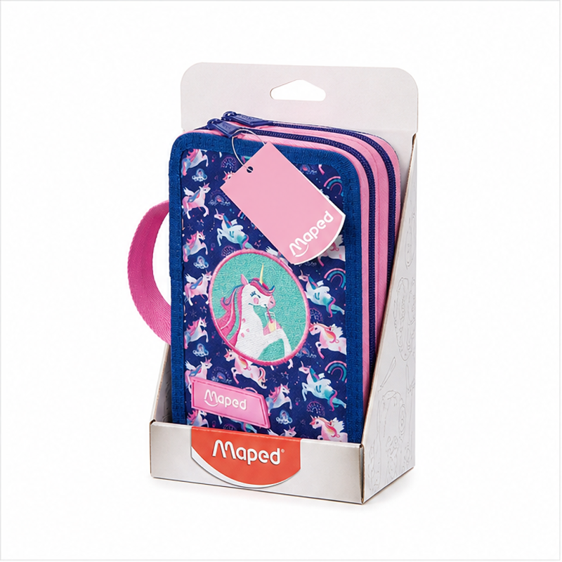 Maped Trousse Licorne 2 niveaux 38 pièces