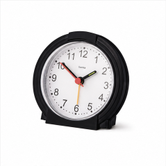 Hama Classic Black Analog Alarm Clock, Quiet
