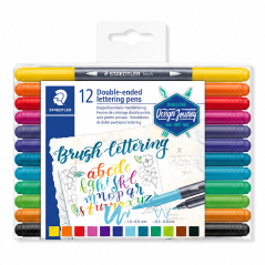Staedtler 3004 Feutres double pointe, étui 12 couleurs
