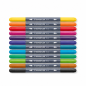 Staedtler 3004 Double-ended Lettering Pens, 12 assorted colors